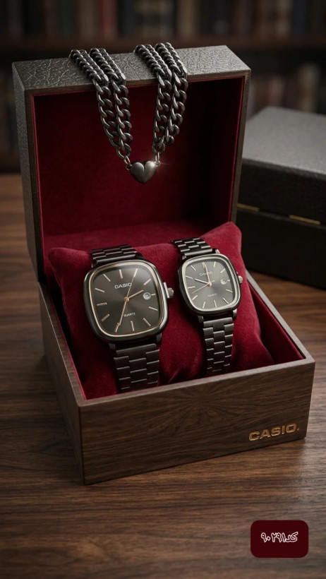 ست دونفره ساعت CASIO و دستبند قلبی برای زوجها